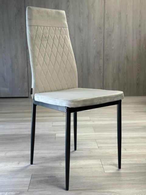 Krzesło tapicerowane zestaw 4x VALVA CARO VELVET GREY