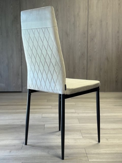 Krzesło tapicerowane zestaw 4x VALVA CARO VELVET GREY