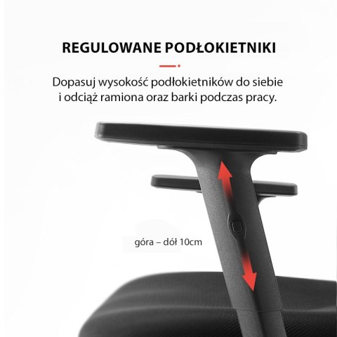 Fotel ergonomiczny ANGEL biurowy obrotowy jOkasta Szara