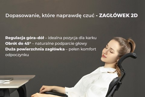 Fotel ergonomiczny ANGEL biurowy obrotowy kalistO szary
