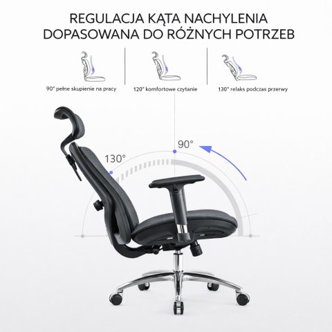Fotel ergonomiczny ANGEL biurowy obrotowy kalistO szary