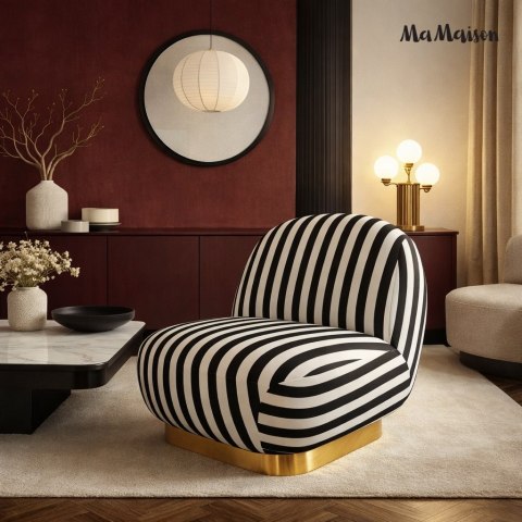 MaMaison MaMaison fotel obrotowy AZURE biały / czarny