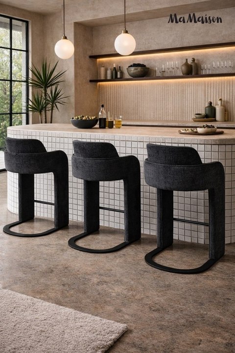 MaMaison MaMaison krzesło barowe BORA czarne