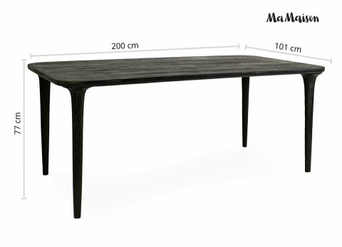 MaMaison MaMaison stół jadalniany LAMINAR 200 czarny / drewno