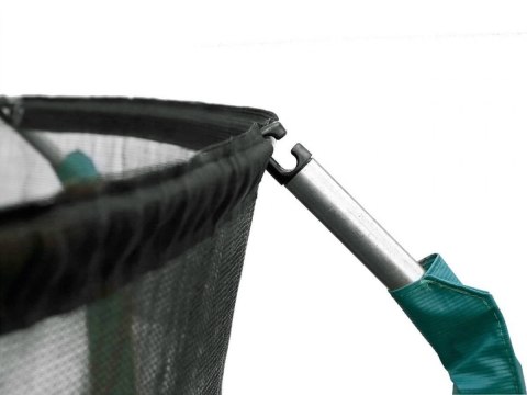 Trampolina Ogrodowa Jumpi 374cm/12FT Maxy Comfort Zielona Z Wewnętrzną Siatką