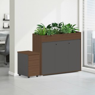 ANGEL Kwietnik biurowy z szafką Loft Work Dark 120cm