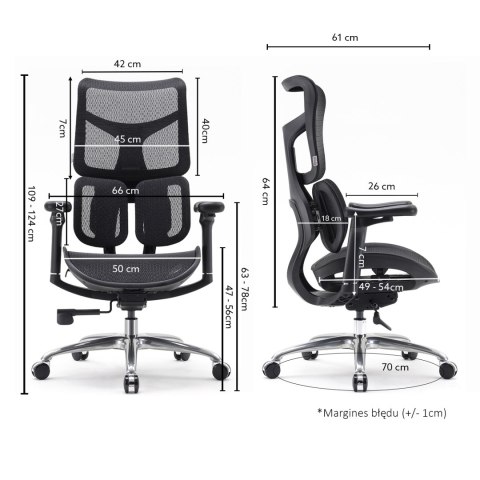 Fotel ergonomiczny ANGEL biurowy obrotowy Astro