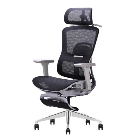 Fotel ergonomiczny ANGEL biurowy obrotowy Homer Czarno-Szary