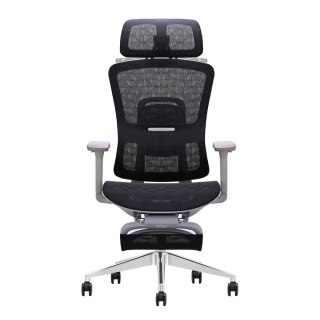 Fotel ergonomiczny ANGEL biurowy obrotowy Homer Czarno-Szary