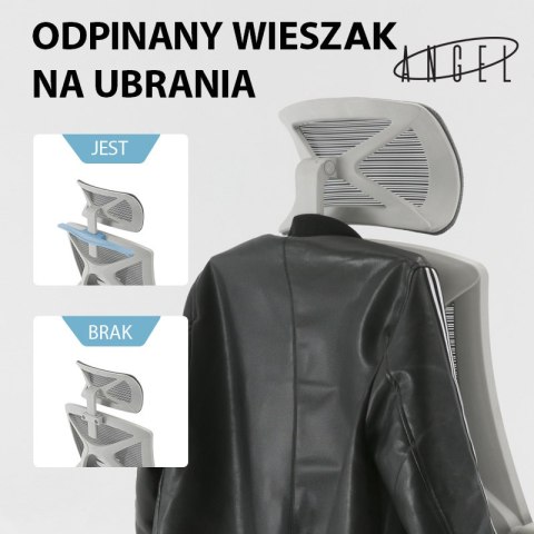Fotel ergonomiczny ANGEL biurowy obrotowy Spino czarny