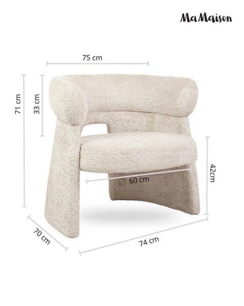 MaMaison MaMaison fotel MADAME beżowy