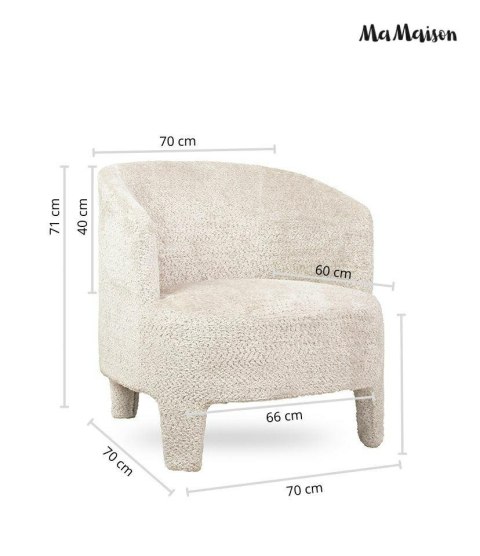 MaMaison MaMaison fotel OSCAR beżowy