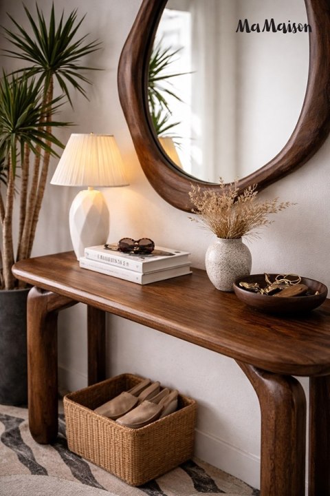MaMaison MaMaison konsola ORIZON 120 brązowa / drewno