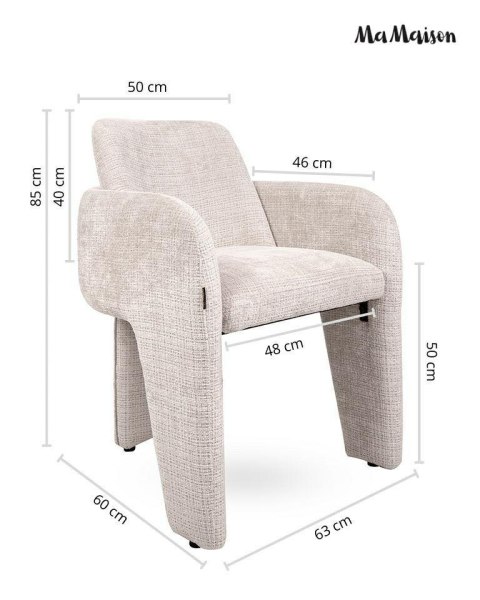 MaMaison MaMaison krzesło LAUREN beżowe