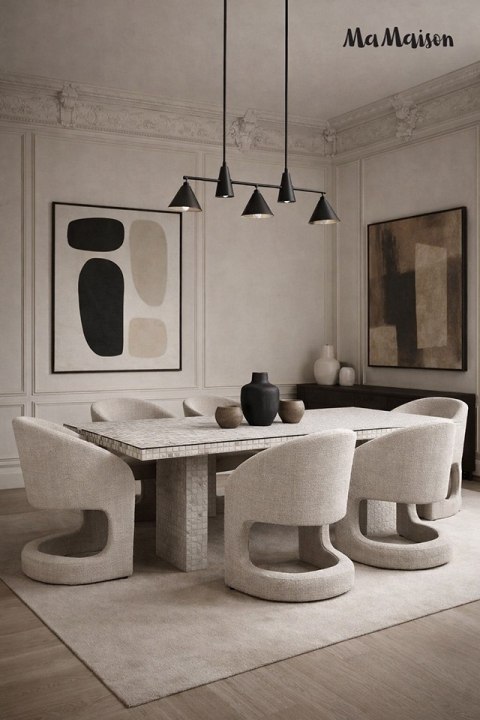 MaMaison MaMaison krzesło SHELLY beżowe