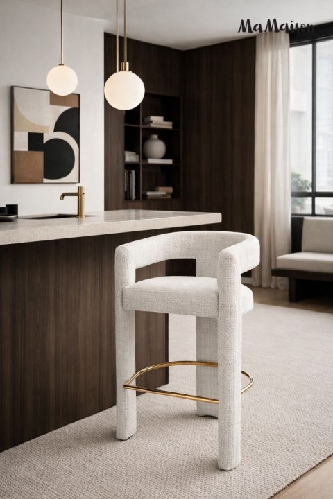 MaMaison MaMaison krzesło barowe LOGAN białe