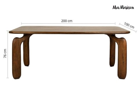 MaMaison MaMaison stół jadalniany ORIZON 200 brązowy / drewno