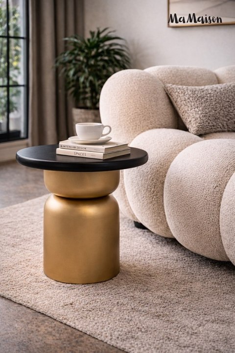 MaMaison MaMaison stolik LEONARDO 39 czarny / złoty