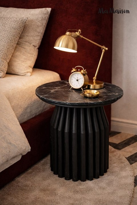 MaMaison MaMaison stolik LEVANTE 50 czarny marmur / drewno