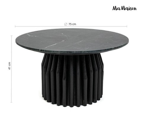 MaMaison MaMaison stolik kawowy LEVANTE 75 czarny marmur / drewno