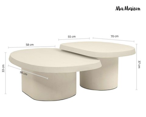 MaMaison MaMaison zestaw stolików kawowych OTTO 70 / 90 beżowy