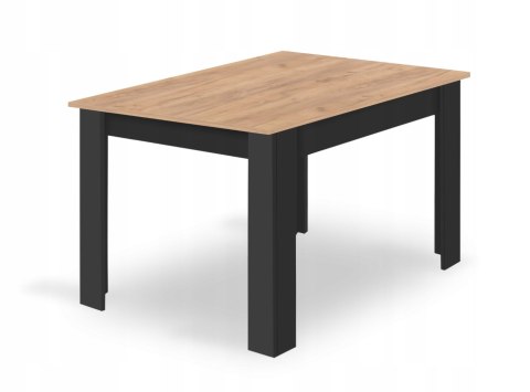 Zestaw stół NP 120x80cm Craft Czarny + 4 krzesła LAVA szare