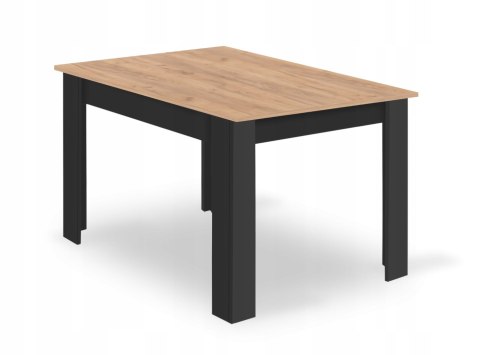 Zestaw stół NP 120x80cm Craft Czarny + 4 krzesła LAVA szare