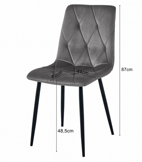 Zestaw stół NP 120x80cm Craft Czarny + 4 krzesła LIBRA czarne