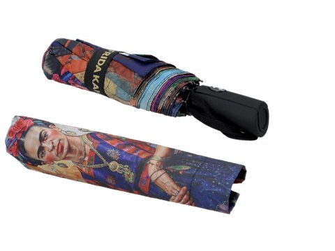 Parasol automat, składany - F. Kahlo (dekoracja na wierzchu) (CARMANI)