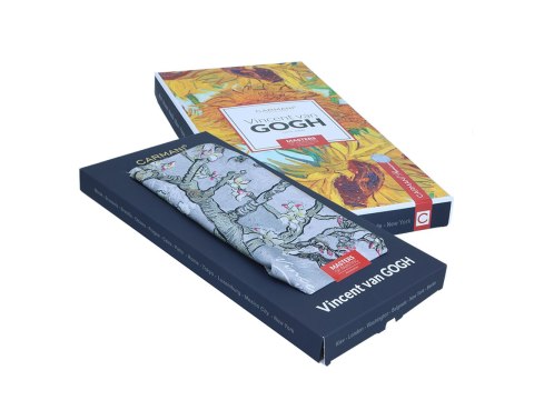 Apaszka - V. van Gogh, Kwitnący Migdałowiec, srebrna (CARMANI)