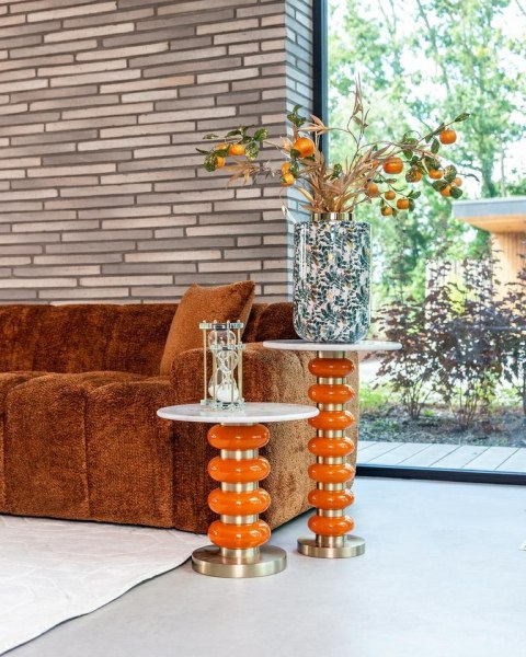 Richmond Interiors RICHMOND stolik BARBARA pomarańczowy