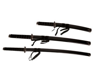 Kpl. 3 mieczy samurajskich na stojaku