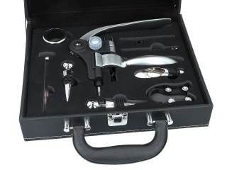 Kpl. akcesoriów do wina w walizce (7 elementów)