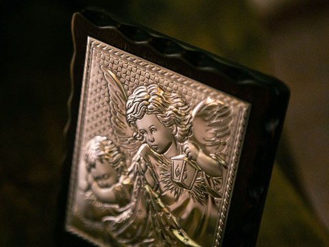 Obrazek na drewnie - Anioł Stróż