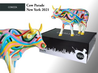 CowParade Cowzza, New York 2021, autor: A. Fizza & T.Chiao