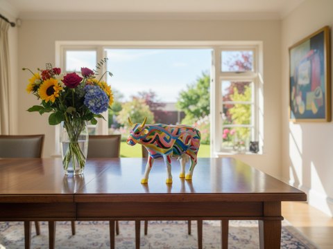 CowParade Cowzza, New York 2021, autor: A. Fizza & T.Chiao