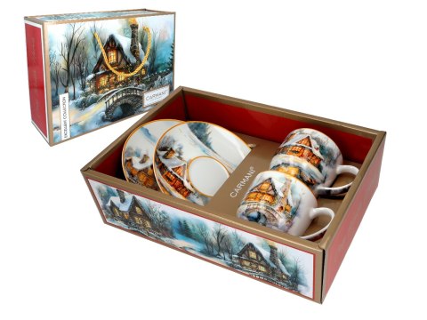 Kpl. 2 filiżanek świątecznych - Dom w objęciach zimy (CARMANI)