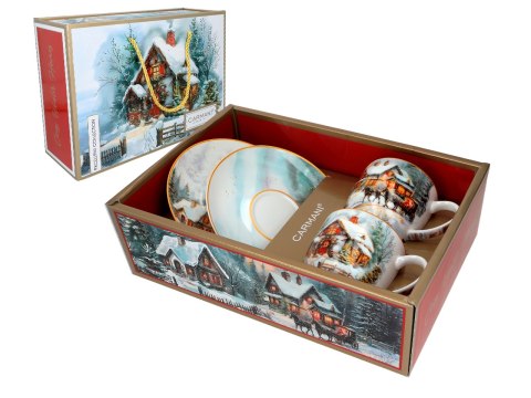 Kpl. 2 filiżanek świątecznych - Zimowa idylla (CARMANI)