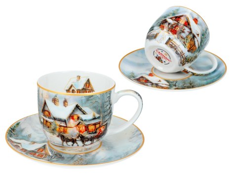 Kpl. 2 filiżanek świątecznych - Zimowa idylla (CARMANI)