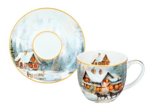 Kpl. 2 filiżanek świątecznych - Zimowa idylla (CARMANI)
