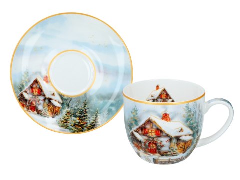 Kpl. 2 filiżanek świątecznych - Zimowa idylla (CARMANI)