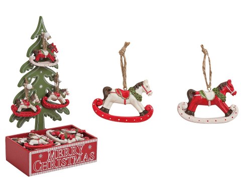 Kpl. 24 zawieszek - Konik na biegunach 6x5cm