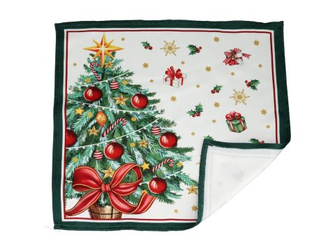 Kpl. 4 serwetek - Dekoracja świąteczna, choinka (CARMANI)