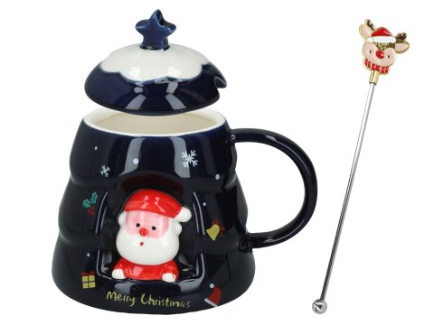 Kubek świąteczny z przykrywką