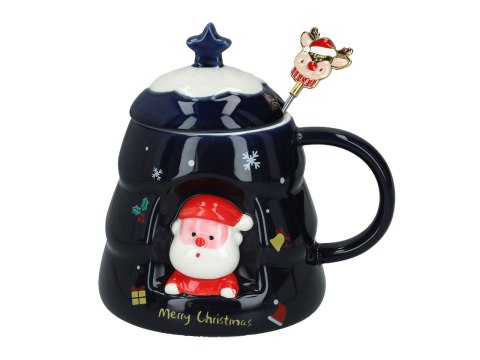 Kubek świąteczny z przykrywką