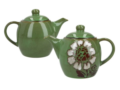 Serwis - czajnik i 4 filiżanki ze spodkami (kolor do wyboru)