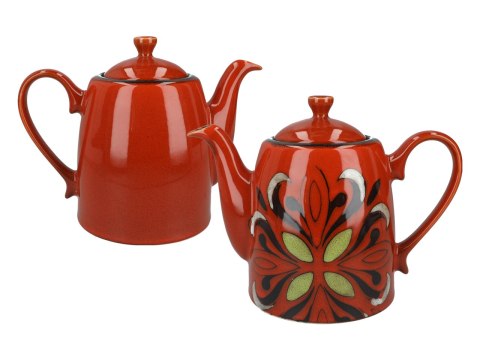 Serwis - czajnik i 4 filiżanki ze spodkami (wzór do wyboru)