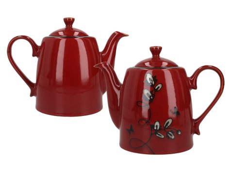 Serwis - czajnik i 4 filiżanki ze spodkami (wzór do wyboru)