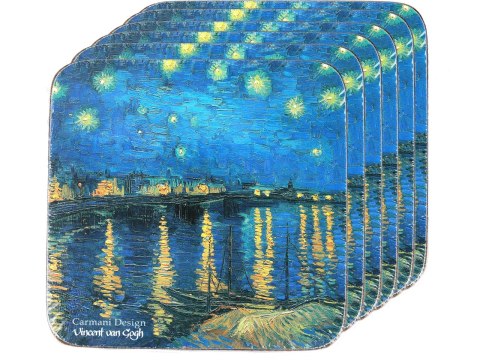 Display 36 podkładek korkowych - V. van Gogh, mix (CARMANI)