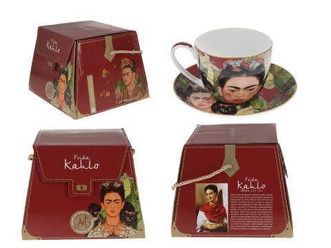 Filiżanka śniadaniowa - F. Kahlo, Autoportret z naszyjnikiem z cierni i kolibrem (CARMANI)